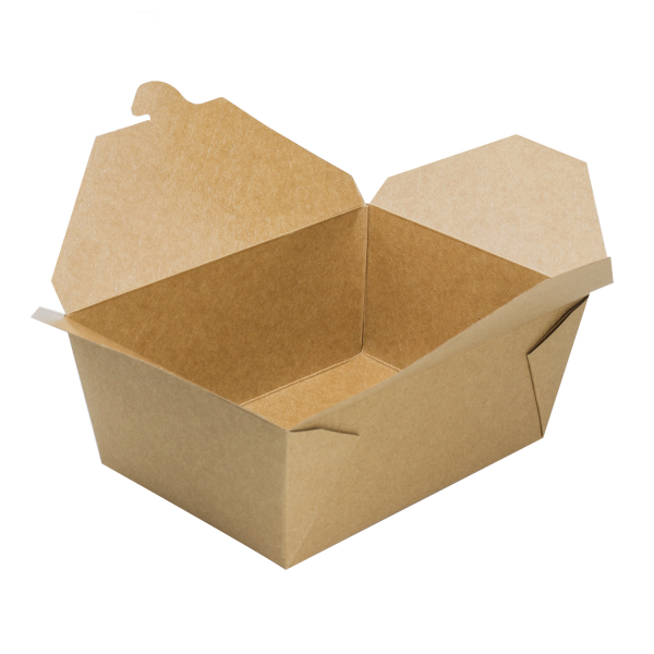 [160 ct] Paper Take-Out Boxes | #4 | 110 oz | Kraft