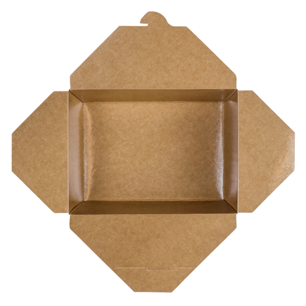 [160 ct] Paper Take-Out Boxes | #4 | 110 oz | Kraft