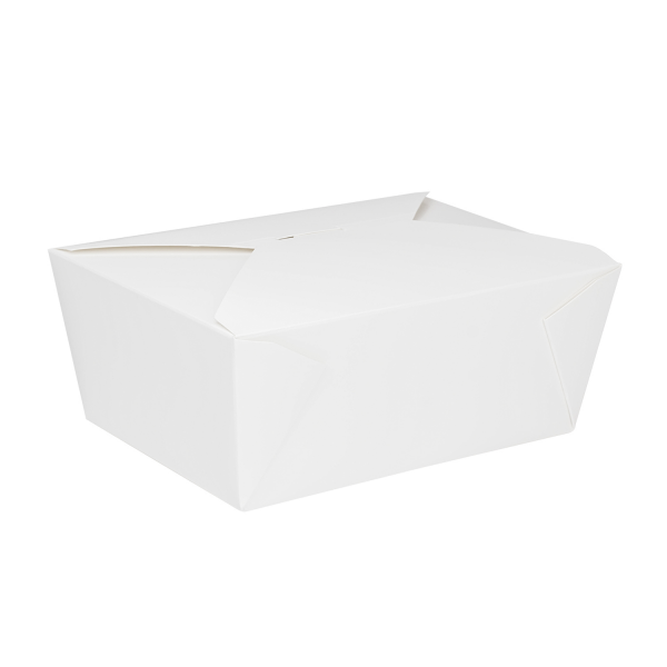 [160 ct] Paper Take-Out Boxes | #4 | 110 oz | White