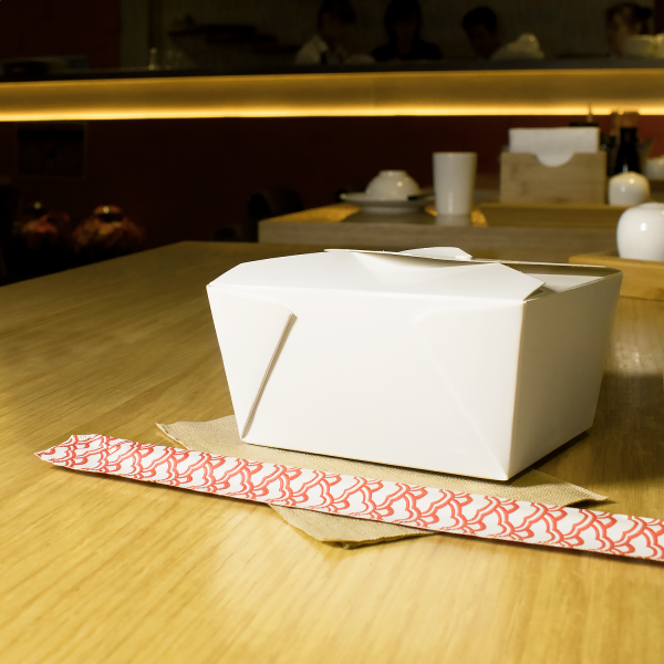 [450 ct] Paper Take-Out Boxes | #1 | 30 oz | White