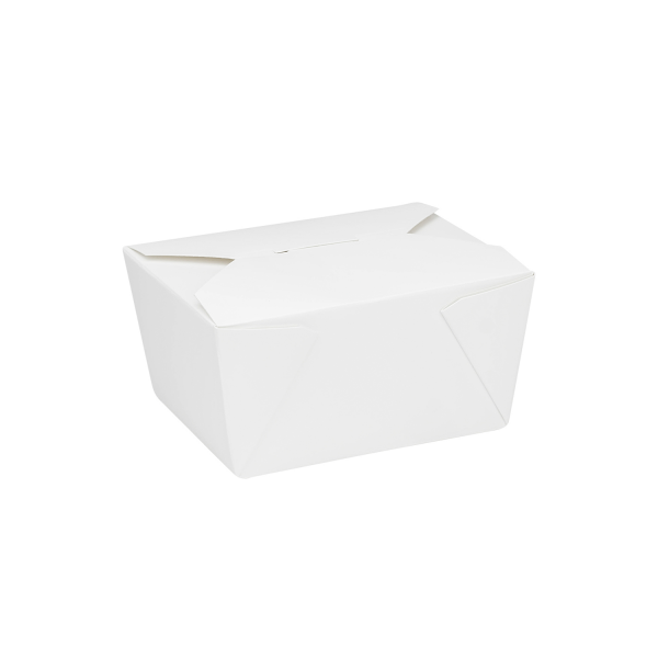 [450 ct] Paper Take-Out Boxes | #1 | 30 oz | White