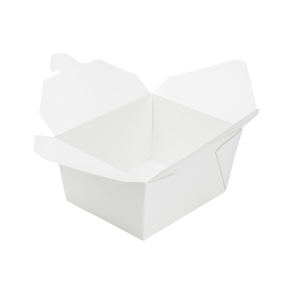 [450 ct] Paper Take-Out Boxes | #1 | 30 oz | White
