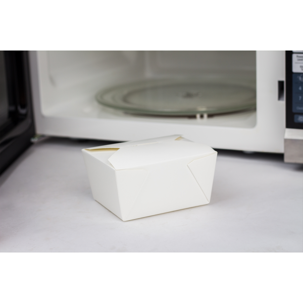 [450 ct] Paper Take-Out Boxes | #1 | 30 oz | White