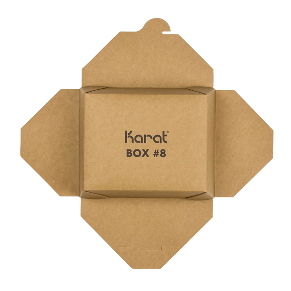 [300 ct] Paper Take-Out Boxes | #8 | 48 oz | Kraft