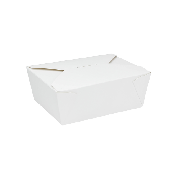 [300 ct] Paper Take-Out Boxes | #8 | 48 oz | White