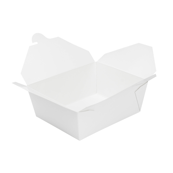 [300 ct] Paper Take-Out Boxes | #8 | 48 oz | White