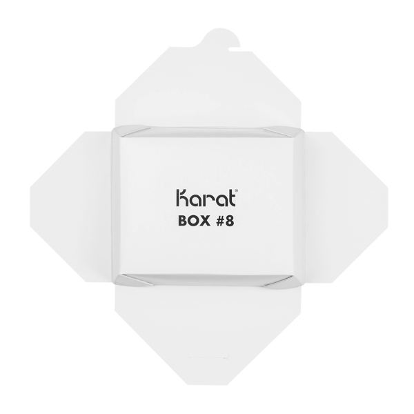 [300 ct] Paper Take-Out Boxes | #8 | 48 oz | White