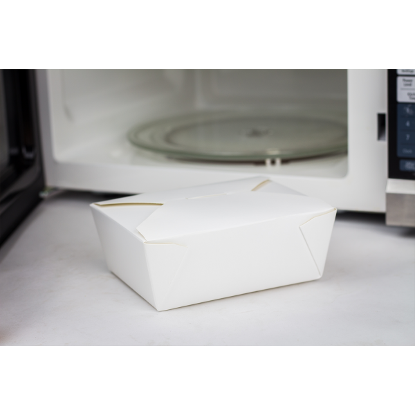[300 ct] Paper Take-Out Boxes | #8 | 48 oz | White