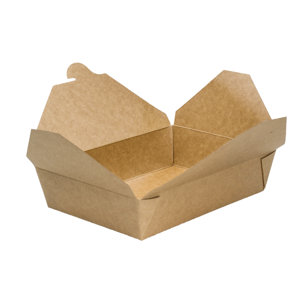 [200 ct] Paper Take-Out Boxes | #2 | 54 oz | Kraft