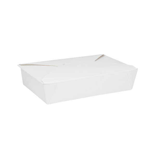 [200 ct] Paper Take-Out Boxes | #2 | 54 oz | White