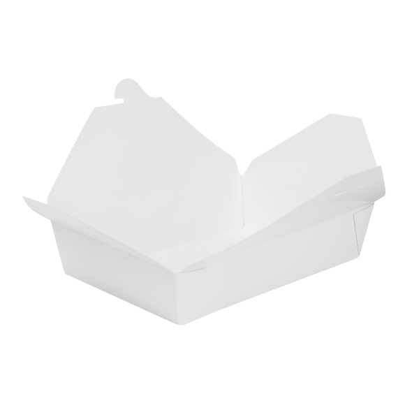[200 ct] Paper Take-Out Boxes | #2 | 54 oz | White