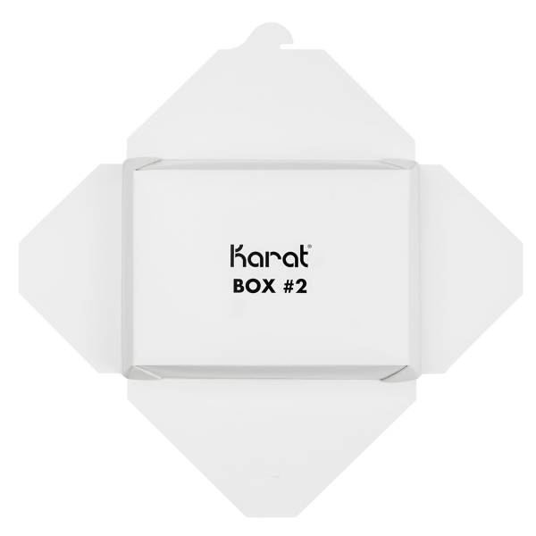 [200 ct] Paper Take-Out Boxes | #2 | 54 oz | White