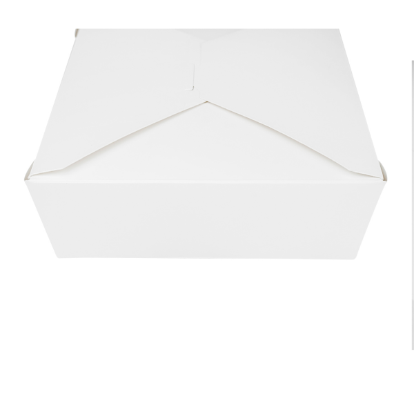 [200 ct] Paper Take-Out Boxes | #2 | 54 oz | White