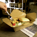 [200 ct] Paper Take-Out Boxes | #3 | 76 oz | Kraft