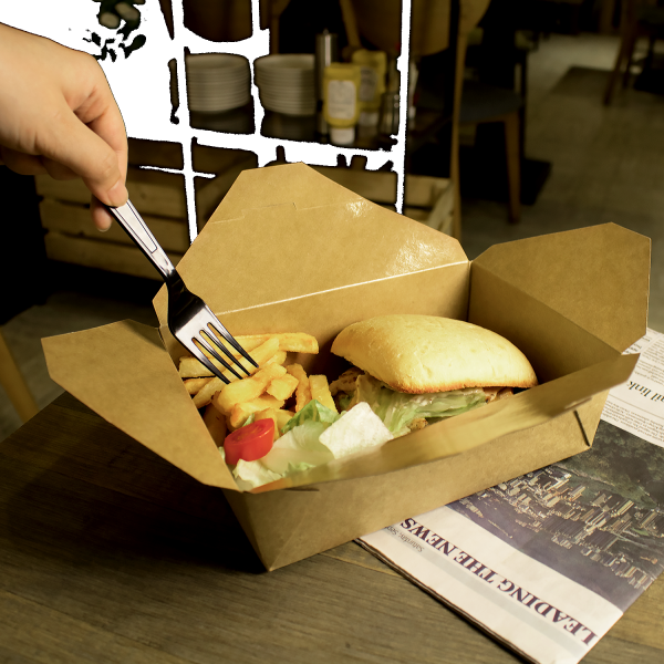 [200 ct] Paper Take-Out Boxes | #3 | 76 oz | Kraft