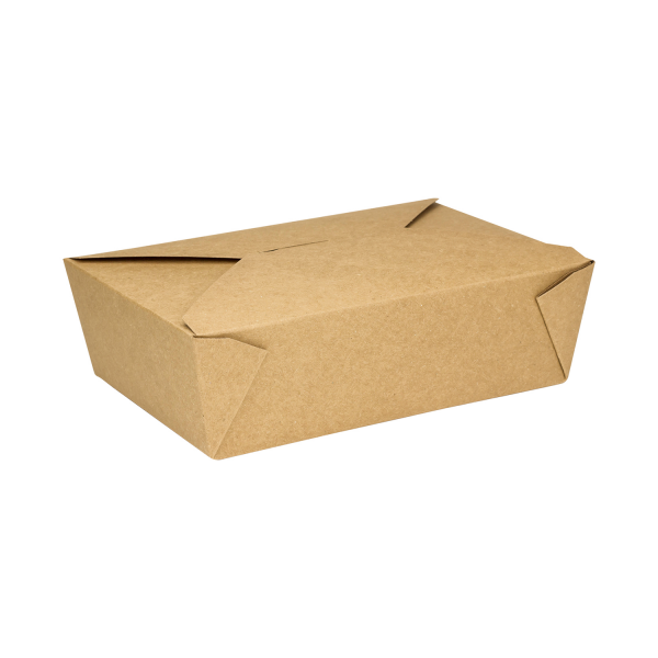 [200 ct] Paper Take-Out Boxes | #3 | 76 oz | Kraft