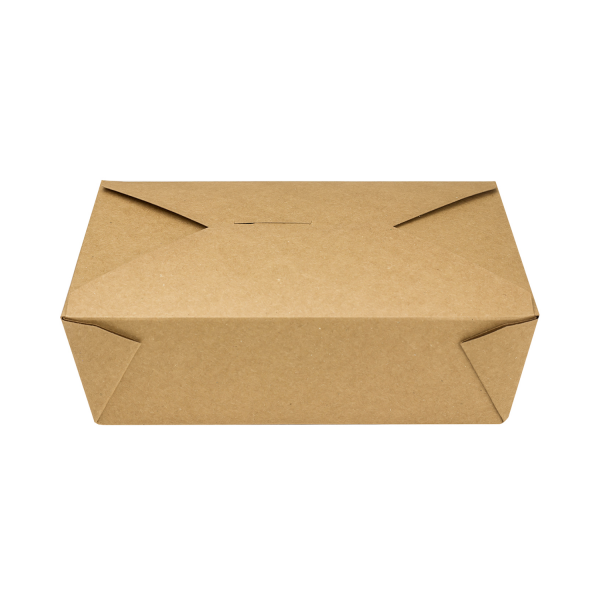 [200 ct] Paper Take-Out Boxes | #3 | 76 oz | Kraft