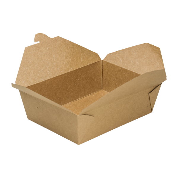 [200 ct] Paper Take-Out Boxes | #3 | 76 oz | Kraft