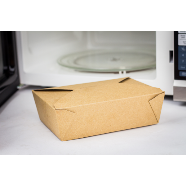 [200 ct] Paper Take-Out Boxes | #3 | 76 oz | Kraft