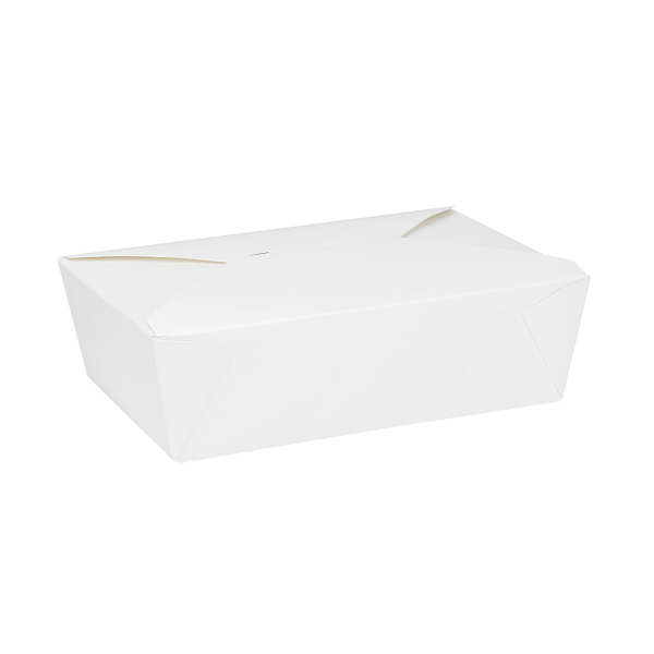 [200 ct] Paper Take-Out Boxes | #3 | 76 oz | White