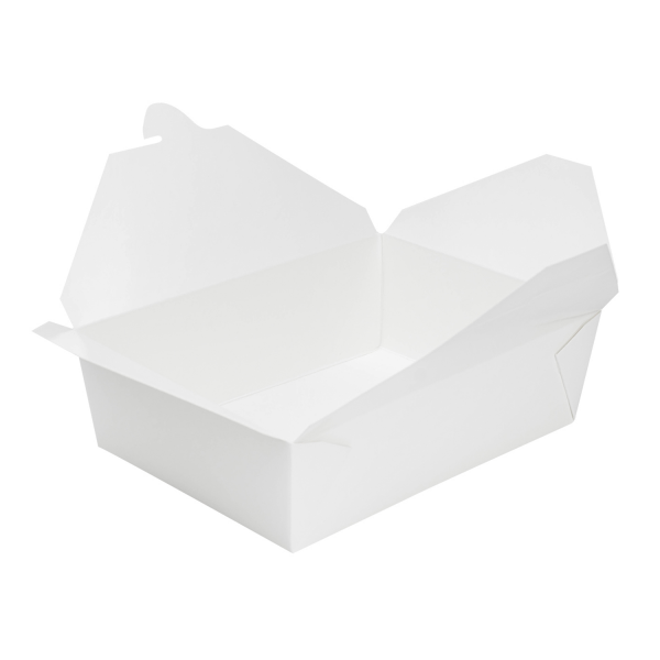 [200 ct] Paper Take-Out Boxes | #3 | 76 oz | White