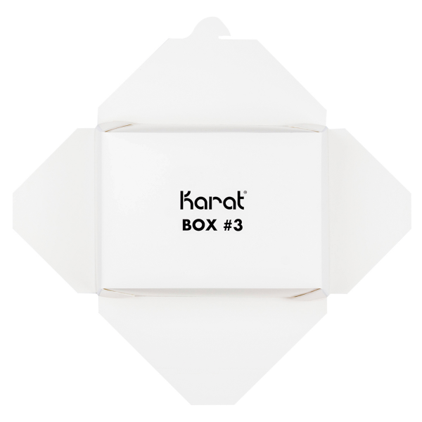 [200 ct] Paper Take-Out Boxes | #3 | 76 oz | White