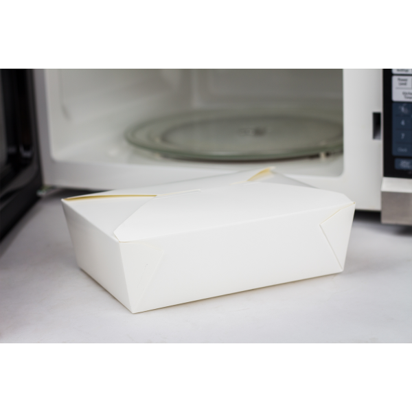 [200 ct] Paper Take-Out Boxes | #3 | 76 oz | White
