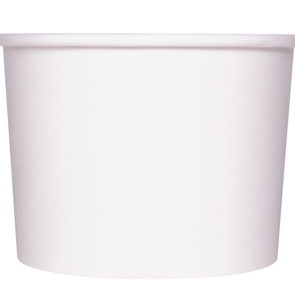 [500 ct] 10/12 oz Gourmet Paper Food Container | White | 96 mm