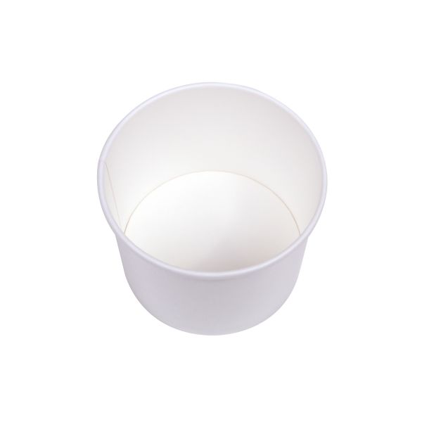 [500 ct] 10/12 oz Gourmet Paper Food Container | White | 96 mm