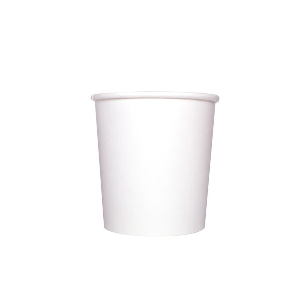 [500 ct] 16 oz Gourmet Paper Food Container | White | 96 mm