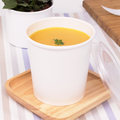 [500 ct] 16 oz Gourmet Paper Food Container | White | 96 mm