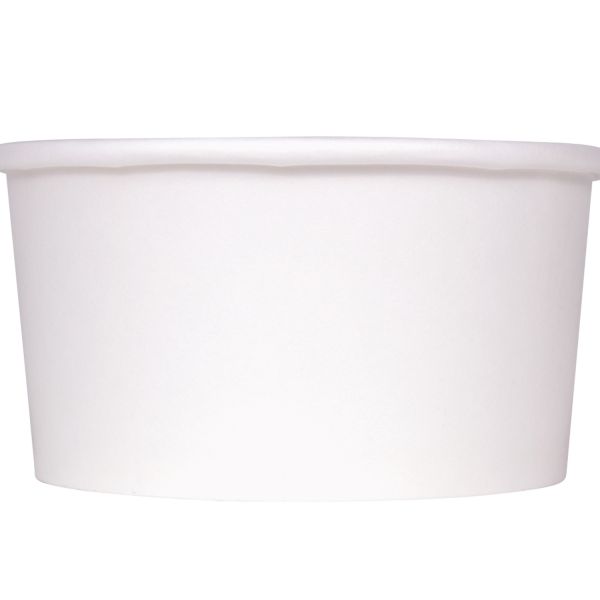 [500 ct] 6 oz Gourmet Paper Food Container | White | 96 mm