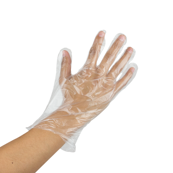 [10,000 ct] Poly Gloves | Clear | Large