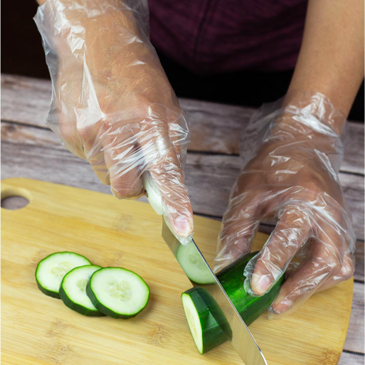 [10,000 ct] Poly Gloves | Clear | Large
