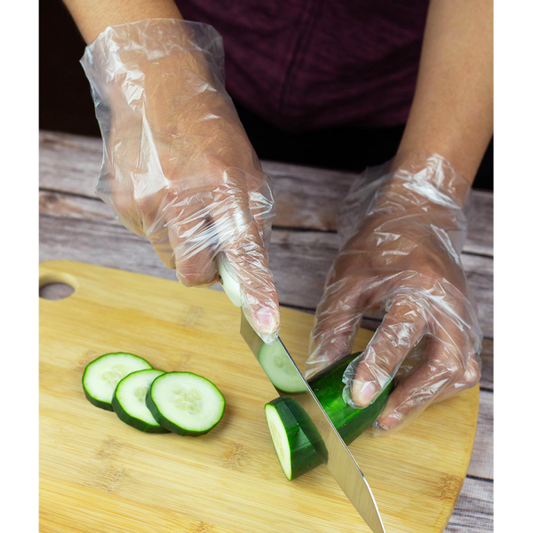 [2,000 ct] Poly Gloves | Clear | Large