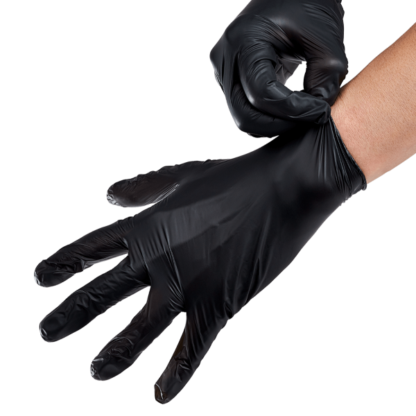 [1,000 ct] Synthetic Vinyl Gloves | Latex-Free | Powder-Free | Black | X-Large