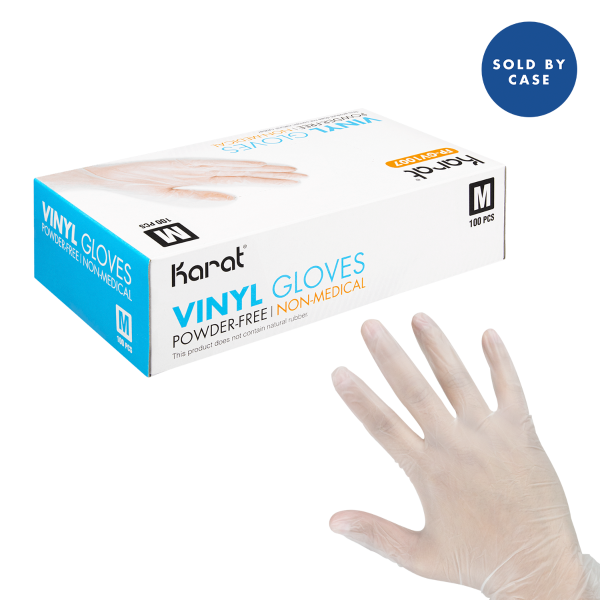[1,000 ct] Vinyl Gloves | Latex-Free | Powder-Free | Clear | Medium