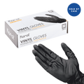 [1,000 ct] Vinyl Gloves | Latex-Free | Powder-Free | Black | Medium
