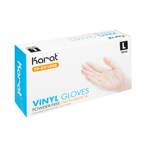 [1,000 ct] Vinyl Gloves | Latex-Free | Powder-Free | Clear | Large