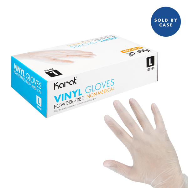 [1,000 ct] Vinyl Gloves | Latex-Free | Powder-Free | Clear | Large