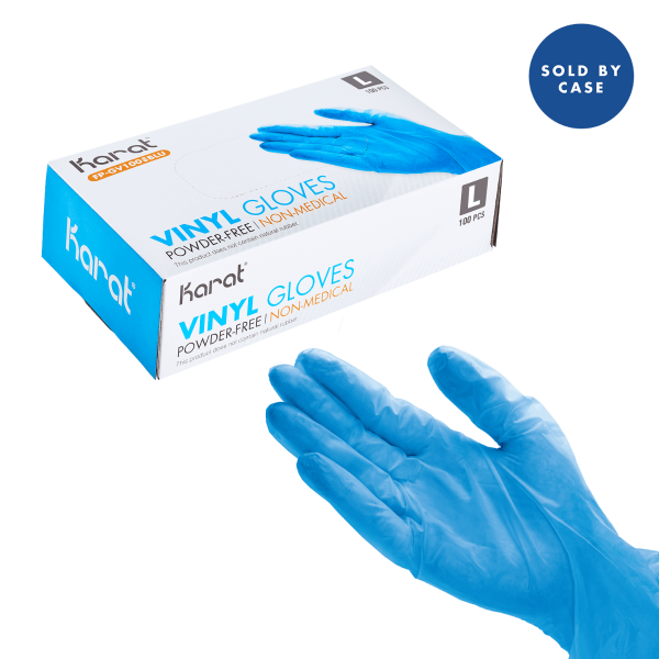 [1,000 ct] Vinyl Gloves | Latex-Free | Powder-Free | Blue | Large