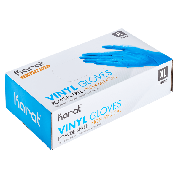 [1,000 ct] Vinyl Gloves | Latex-Free | Powder-Free | Blue | X-Large