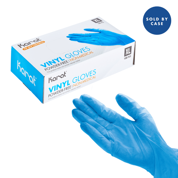 [1,000 ct] Vinyl Gloves | Latex-Free | Powder-Free | Blue | X-Large