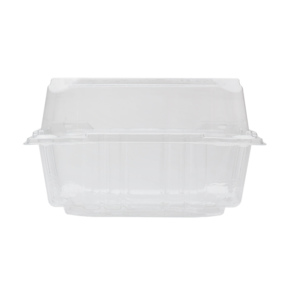 [500 ct] 6''x 6'' Hinged Food Containers | PET | Clear