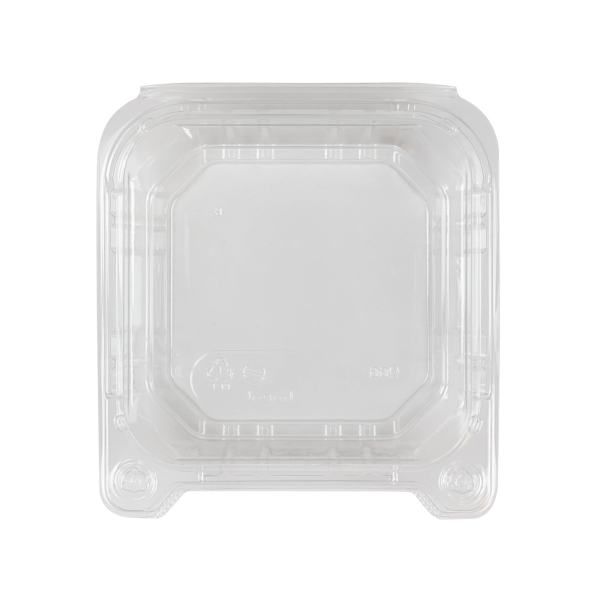 [500 ct] 6''x 6'' Hinged Food Containers | PET | Clear