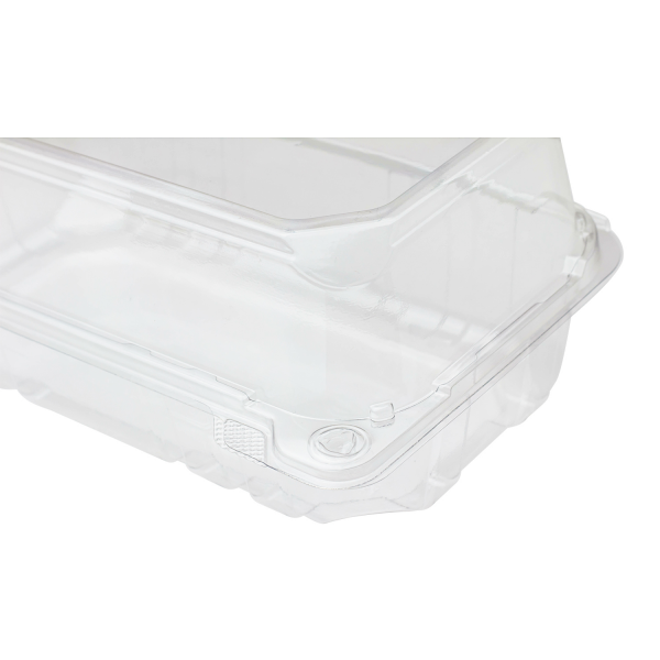 [250 ct] 9''x 5'' Hinged Food Containers | PET | Clear