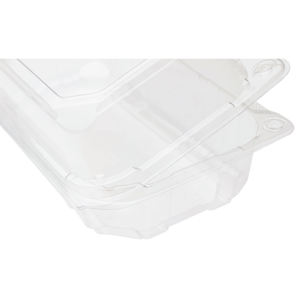 [250 ct] 9''x 5'' Hinged Food Containers | PET | Clear