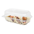 [250 ct] 9''x 5'' Hinged Food Containers | PET | Clear