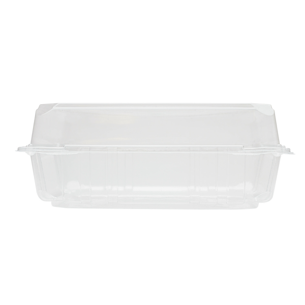 [200 ct] 9'' x 9'' Hinged Food Containers | PET | Clear