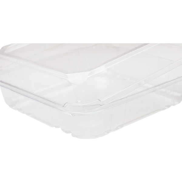 [200 ct] 9'' x 9'' Hinged Food Containers | PET | Clear